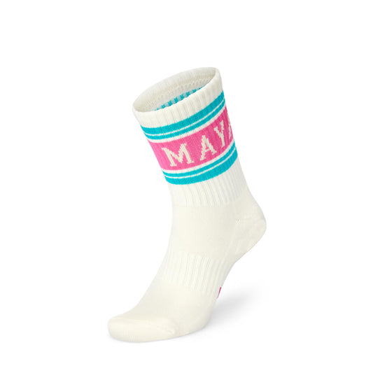 The Maya Socks Retro Double Sports Sole sock is a stylish, comfy crew length sock. Perfect for playing tennis in