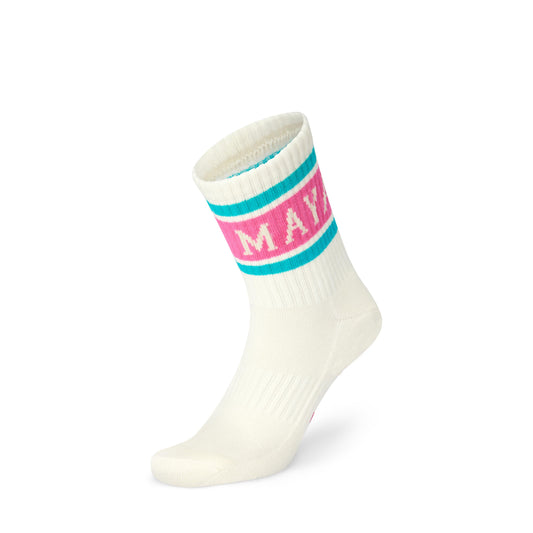 Maya Socks Retro single socks are cotton rich breathable crew length socks great for playing sport in